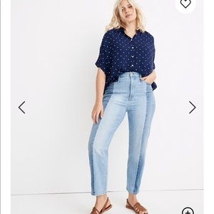 Madewell classic straight leg Jean- pieced edition